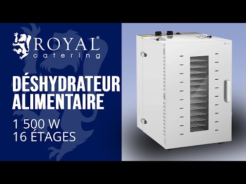 Vidéo - Déshydrateur alimentaire - 1 500 W - 16 étages