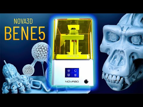 The Nova3D Bene5 - Resin 3D Printing features, unboxing, custom prints, and results! Follow along!