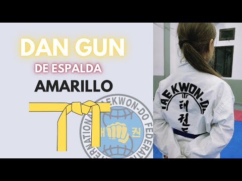 Forma Cinturón AMARILLO de ESPALDA | Dan Gun Tul