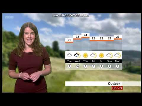 (HD) Alex Osbourne BBC ONE Points West weather August 22nd 2022 - 60 FPS