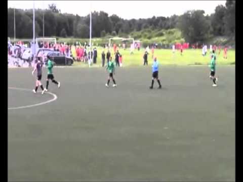 Amazing bicycle kick from a Skjetten player