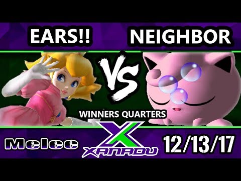 S@X 232 Melee - Ears!! (Peach, Young Link) Vs. Neighbor (Jigglypuff) - Smash Melee Winnners Quarters