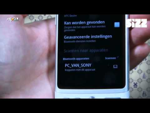 Sizz - HTC Desire - Bluetooth instellen