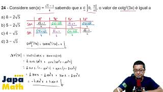 Prova Resolvida AFA(2025 - 2026) - Matemática - Questão 24