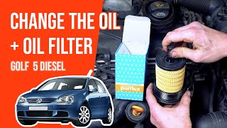 Youtube thumbnail of video "Change the oil and the oil filter GOLF 5 1.9 TDI 🛢"