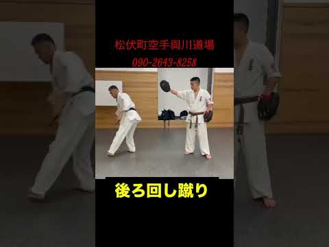 極真会‼️左後ろ回し蹴り‼️ #karate #極真空手 #kyokushin