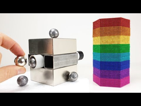Magnetic Cannon VS Rainbow Tower out of Magnetic Balls | Magnetic Games