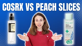 COSRX VS PEACH SLICES 🐌 WHICH SNAIL SERUM IS BETTER? @DrDrayzday