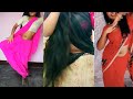 Aunties Deep And Wide Navel Show In Saree