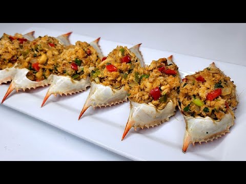 STUFFED CRAB/ CRAB BACK |recipe island style #stuffedcrab
