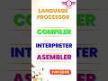 Language Processor Compiler Interpreter Assembler