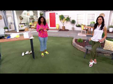 Ryka Knit Toe Loop Slide Sandals - Margo Slide on QVC