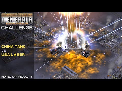 Command & Conquer: Zero Hour - Challenge - China Tank vs USA Laser [Hard] 1080p