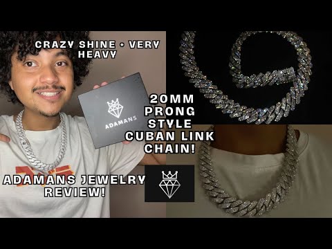 ADAMANS JEWELRY HUGE 20MM PRONG MIAMI CUBAN LINK REVIEW + DIAMOND TEST