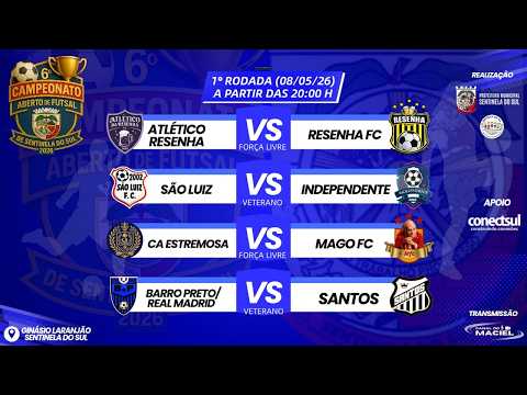 1° RODADA | CAMPEONATO ABERTO DE FUTSAL | SENTINELA DO SUL
