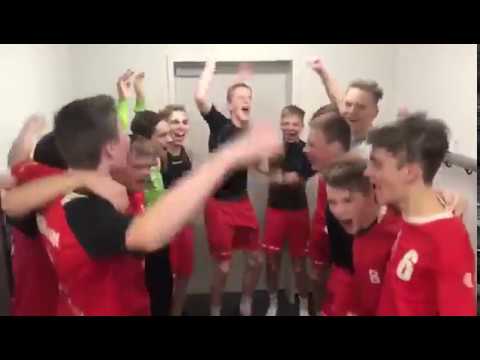 Siegesjubel mB-Jugend des HVW nach Derbysieg gegen HVI