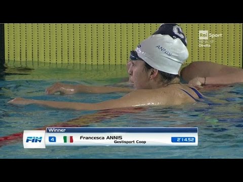 04-04-2017 pom. 200 Farfalla F Finale B Annis Francesca 2'14,52 Campionato Italiano Assoluto v.50