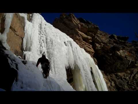 Ice Climbing on Jaws in Rocky Mountain National Park