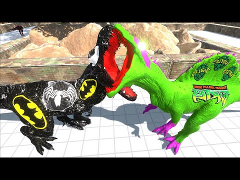 BATMAN VENOM T-REX DEATH RUN - Animal Revolt Battle Simulator