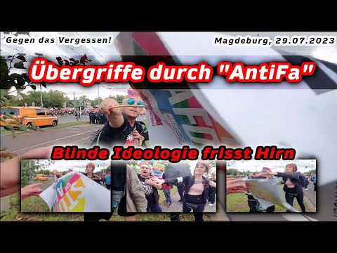 💥Übergriffe durch "AntiFa"😱Friedlich & tolerant Miteinander🤡Gegen das Vergessen‼️#beobachterlive
