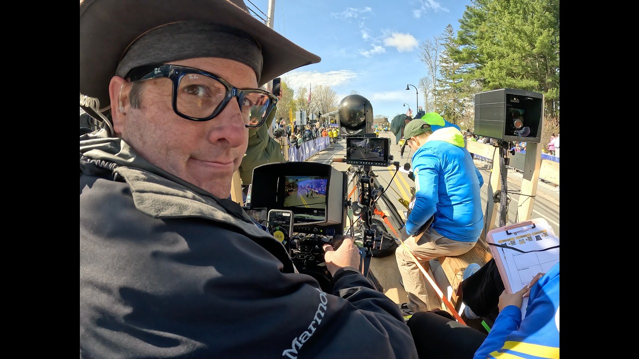 There's a TV Truck in front of the Runners.