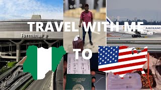 TRAVEL VLOG✈️||25 hours on air, Abuja to USA cant sleep|Via AirFrance|USAVLOG #travelvlog