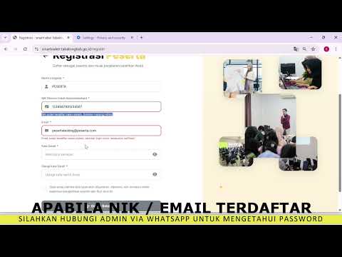 NIK ATAU EMAIL YANG SUDAH TERDAFTAR DI SISTEM SMaRTNAKER