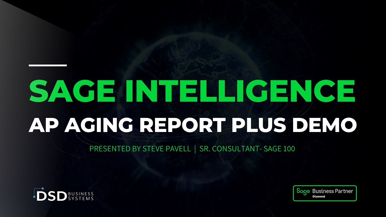 Sage Intelligence Product Demo: AP Aging Report Plus