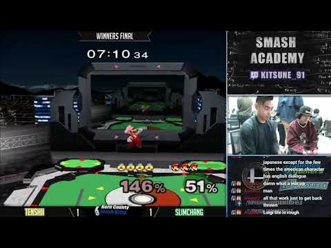 Tenshii (Sheik) vs. SlimChang (Luigi, Mario) Smash Academy Melee 01/31/2020
