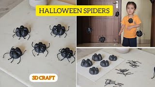 3D halloween spider | Halloween decoration idea #decoration #diy #celebration