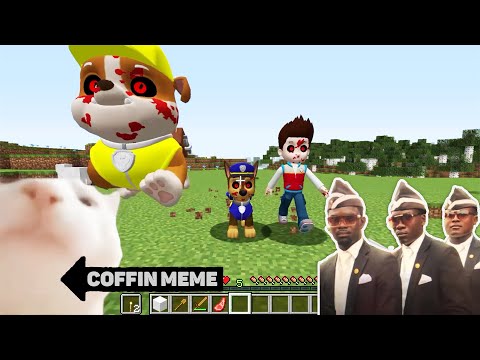 Talking Tom and Girlfriend vs Paw Patrol.EXE in Minecraft - Coffin Meme