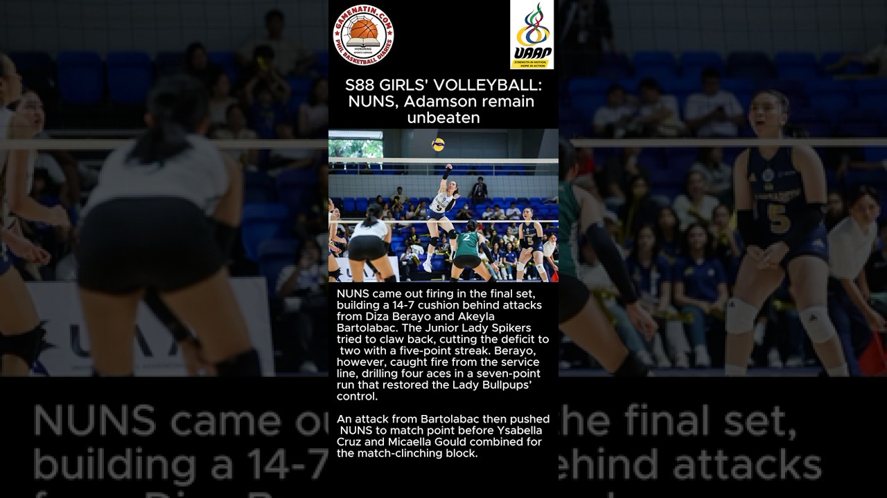 UAAP Volleyball: NU and Adamson on top of girls' volleyball
