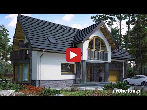 Projekt domu Helga - archeton.pl - z użytkowym poddaszem 252,8 m2