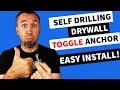 Self Drilling Drywall Toggle Anchor Installation For Insanely Heavy Items