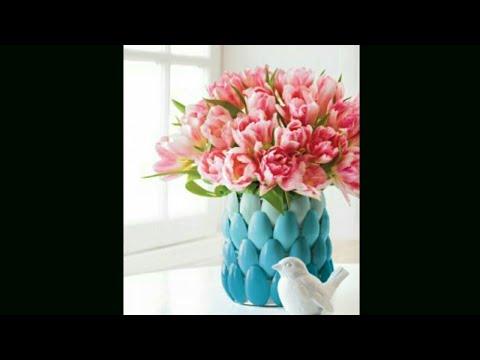 DIY: Plastic Spoon Flower vase of Center piece/spoon art/spoon craft/artmypassion22 Video