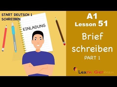 Learn German | Brief schreiben-Einladung | Letter writing-Invitation | A1 - Lesson 51
