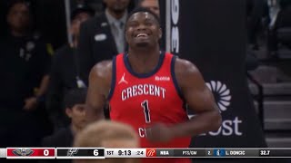ZION WILLIAMSON EMBARRASSED AFTER MISSES OPEN DUNK! “I’M TRASH”! LOL!
