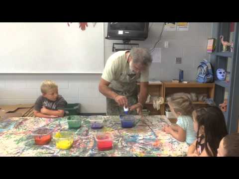 Learning to dye fabric for wishing flags with Mark Ragonese