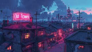 Lofi Rain Sounds for Relaxation & Sleep 🎶 90's Chill Beats in Lofi Town 🌙 Lofi Rain Playlist