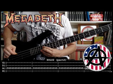 MEGADETH - Anarchy in the U.K. (bass cover w/ Tabs & lyrics)