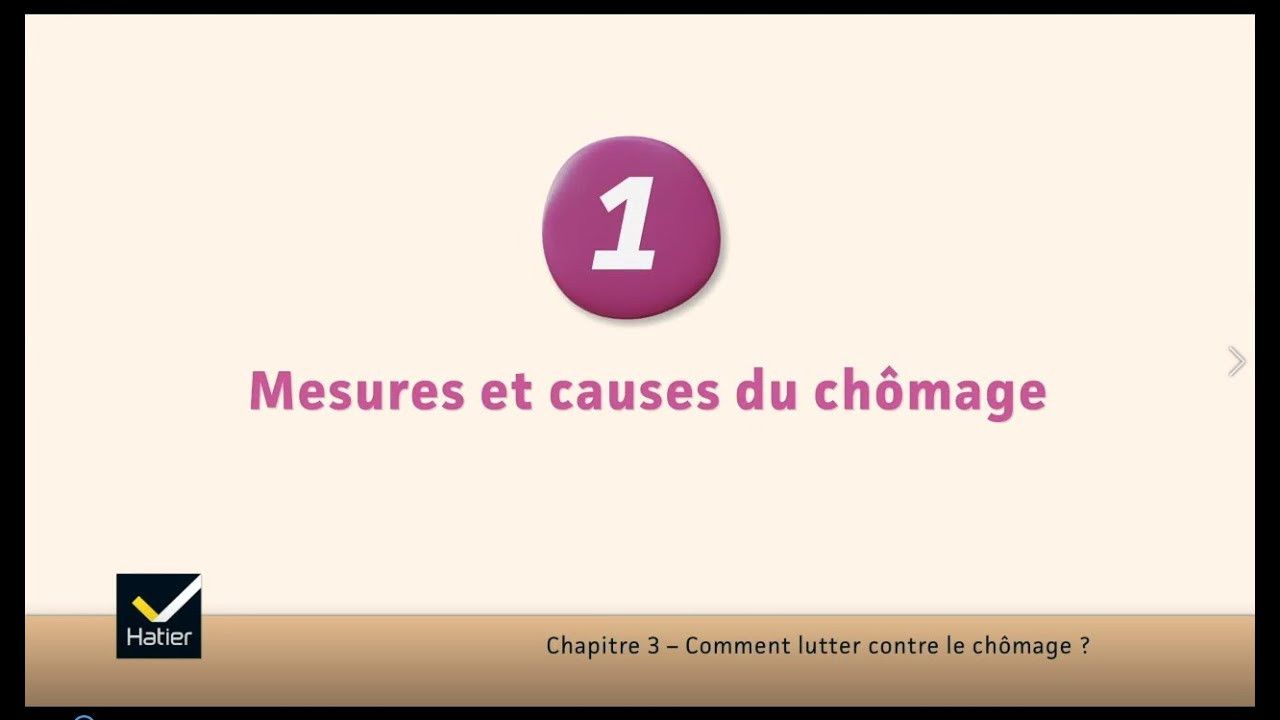 SES cours de Tle : mesures et causes du chômage