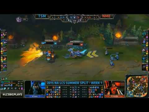 Flaresz Hecarim 1v1 Kill onto Dyrus Rumble  - TSM vs NME