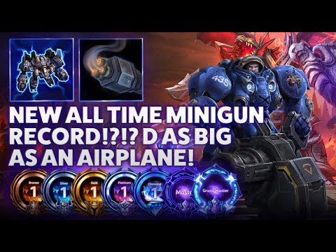 Tychus Odin - NEW ALL TIME MINIGUN RECORD!?!? D AS BIG AS AN AIRPLANE! - Bronze 2 Grandmaster S12023