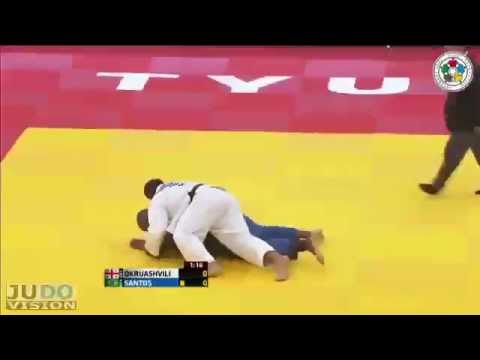 Judo World Masters Tyumen 2013: Adam OKRUASHVILI (GEO) - Walter SANTOS (BRA) Semi Final [+100kg]
