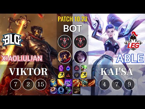BLG xiaoliulian Viktor vs LEG Able Kai'Sa Bot - KR Patch 10.23