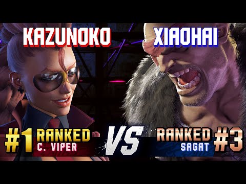 SF6 ▰ KAZUNOKO (#1 Ranked C.Viper) vs XIAOHAI (#3 Ranked Sagat) ▰ High Level Gameplay
