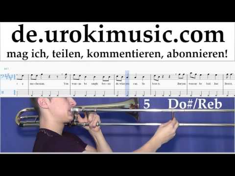 Posaunenunterricht Michael Jackson - Beat It Noten Lernen Teil#2 um-i995