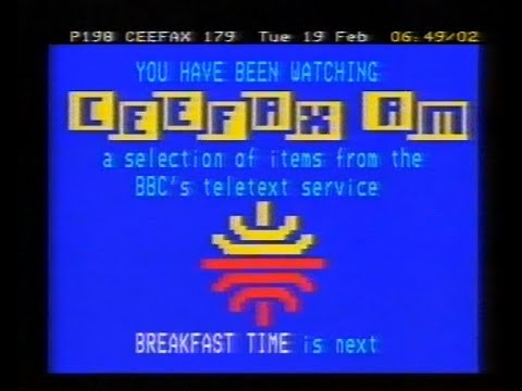 Tuesday 19th February 1985 BBC1 - Ceefax AM - Breakfast Time