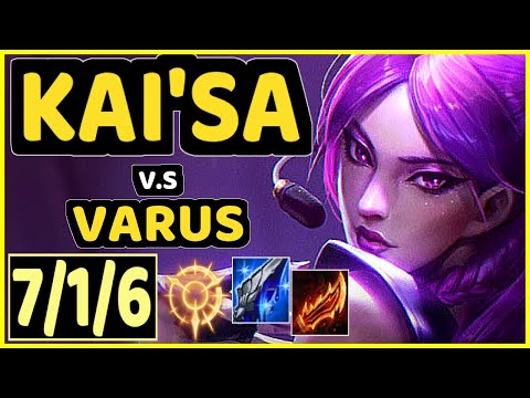 KLAUS (KAI'SA) vs VARUS - 7/1/6 KDA BOTTOM ADC GAMEPLAY - BR Ranked GRANDMASTER