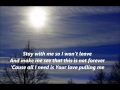 BarlowGirl - Stay With Me (lyrics) 